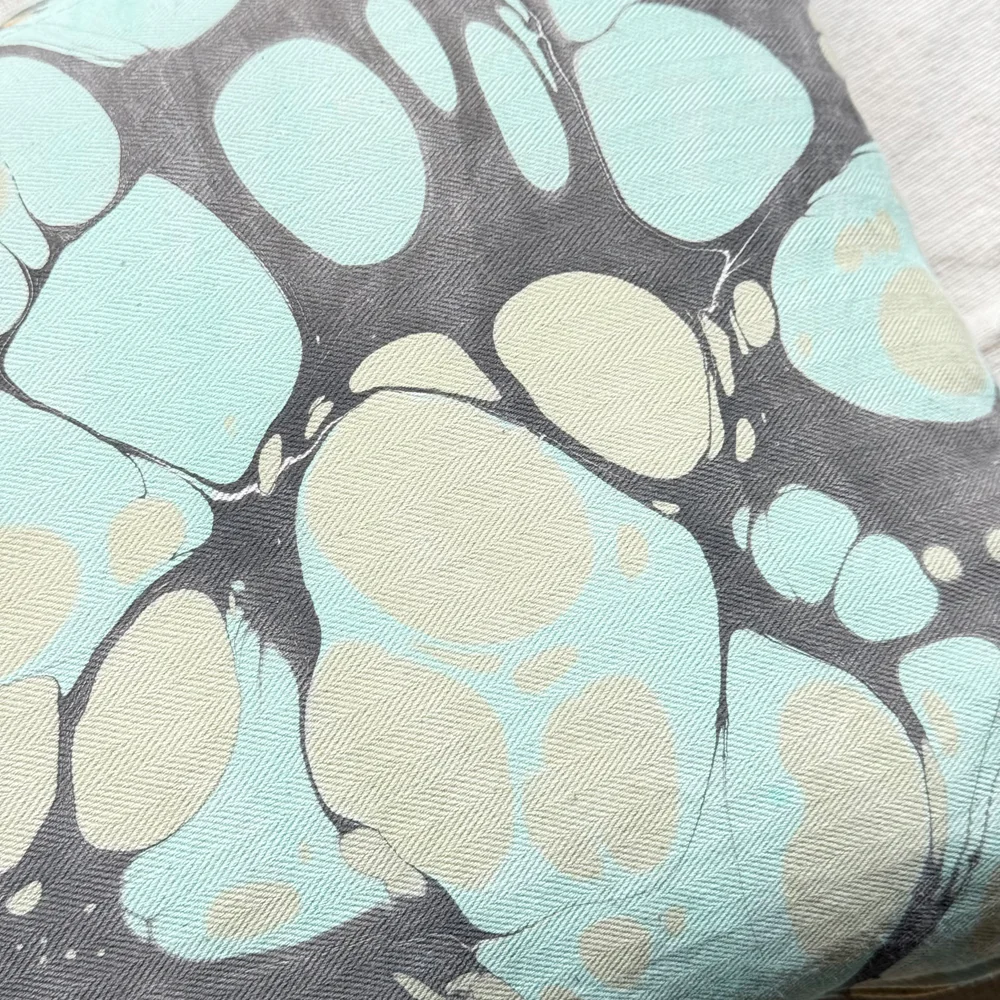 Hand Marbled One-of-a-Kind Pillow (26-19) - Image 5