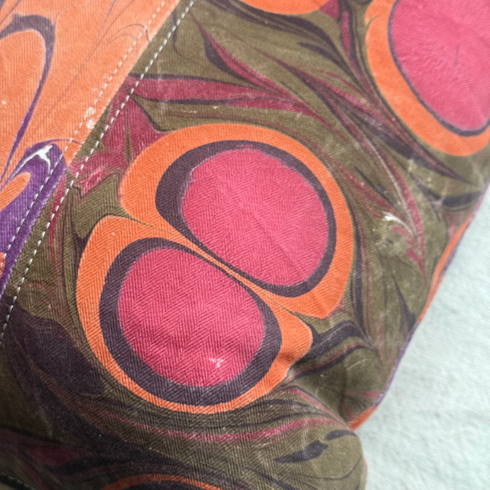 Hand Marbled One-of-a-Kind Pillow (26-22) - Image 4