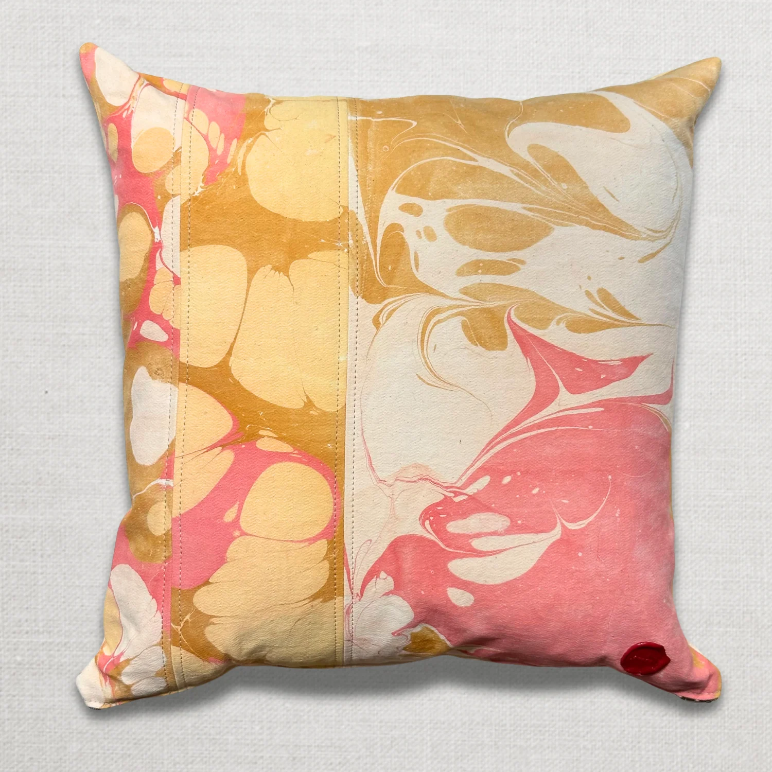 Hand Marbled One-of-a-Kind Pillow (SW02)