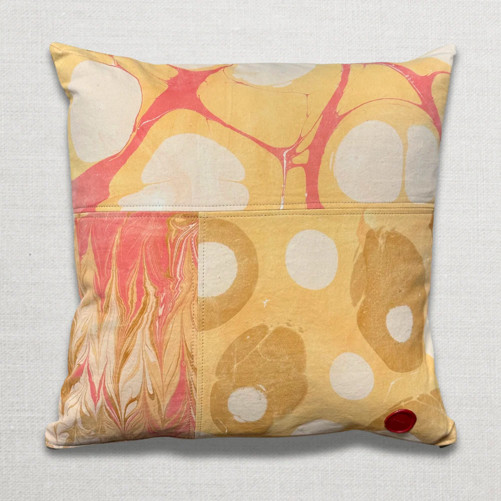 Hand Marbled One-of-a-Kind Pillow (SW06)