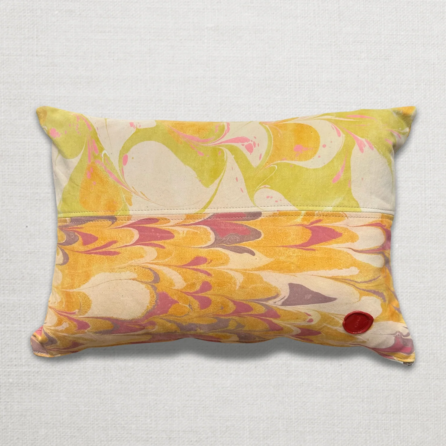 Hand Marbled One-of-a-Kind Pillow (SW10)