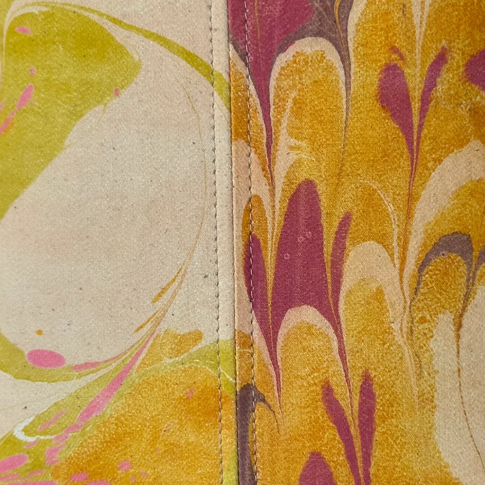 Hand Marbled One-of-a-Kind Pillow (SW10) - Image 4