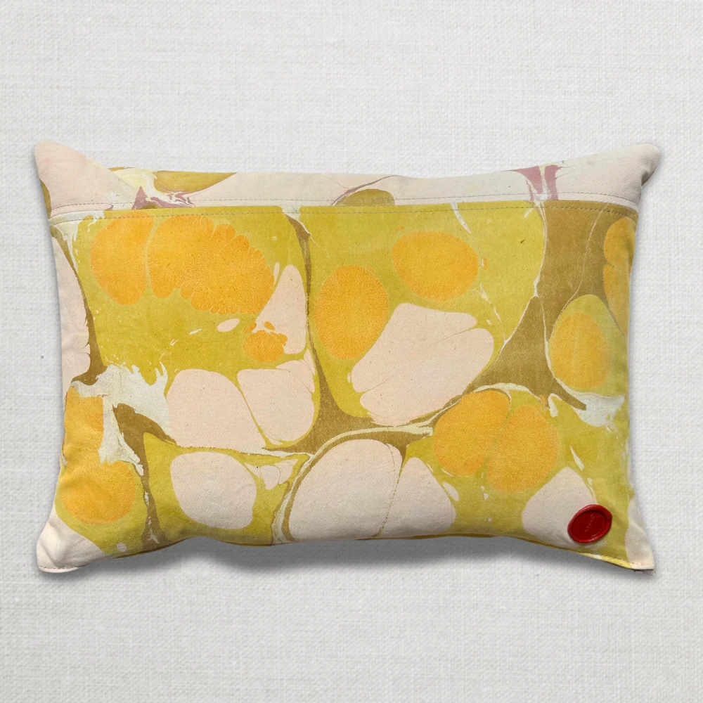Hand Marbled One-of-a-Kind Pillow (SW12)
