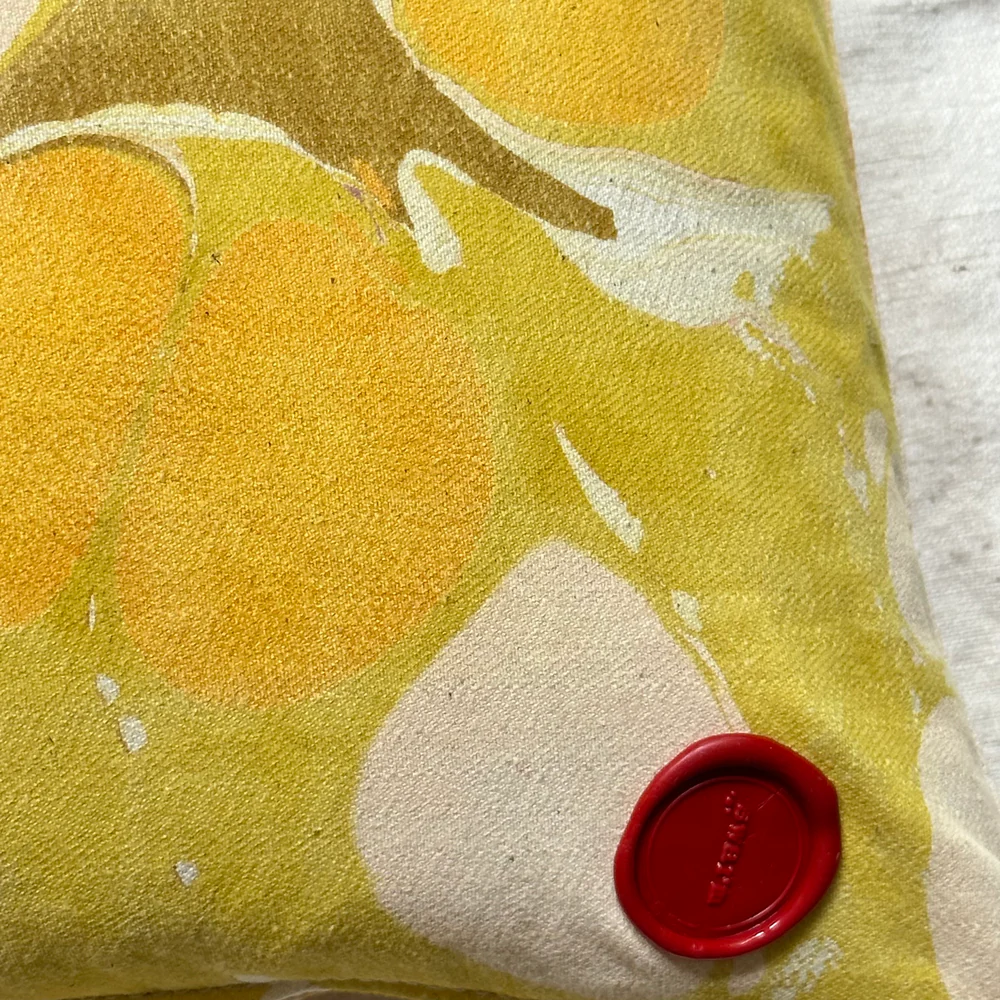 Hand Marbled One-of-a-Kind Pillow (SW12) - Image 3