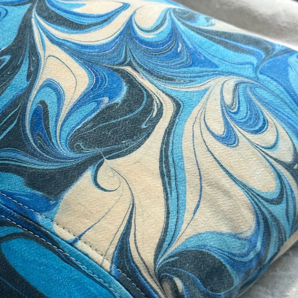 Hand Marbled One-of-a-Kind Pillow (SW713) - Image 3