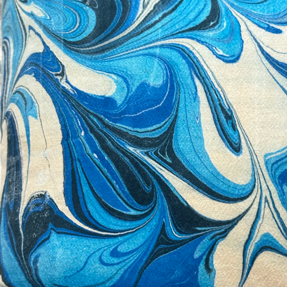 Hand Marbled One-of-a-Kind Pillow (SW713) - Image 4