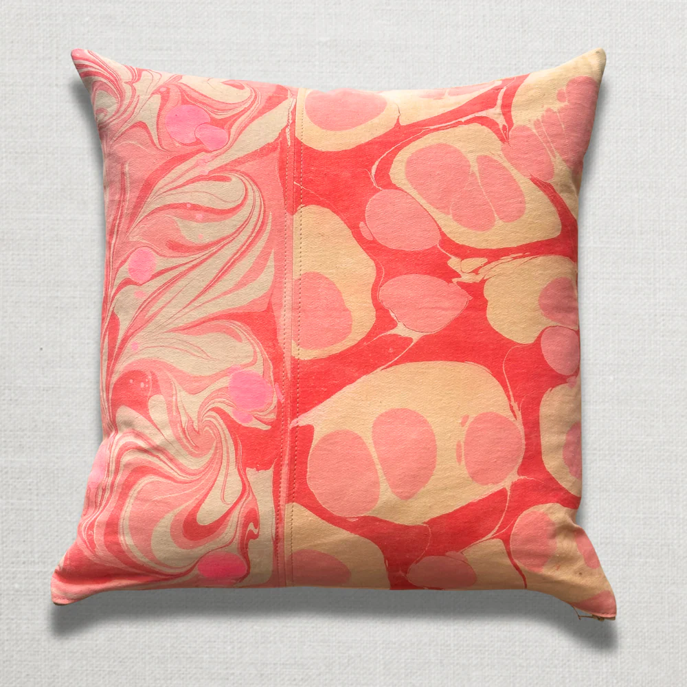 Hand Marbled One-of-a-Kind Pillow (SW723)