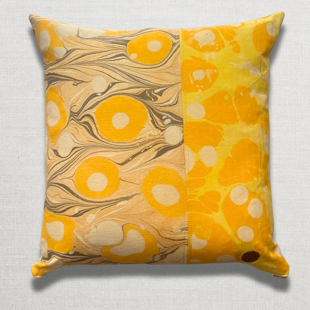 Hand Marbled One-of-a-Kind Pillow (SW727)