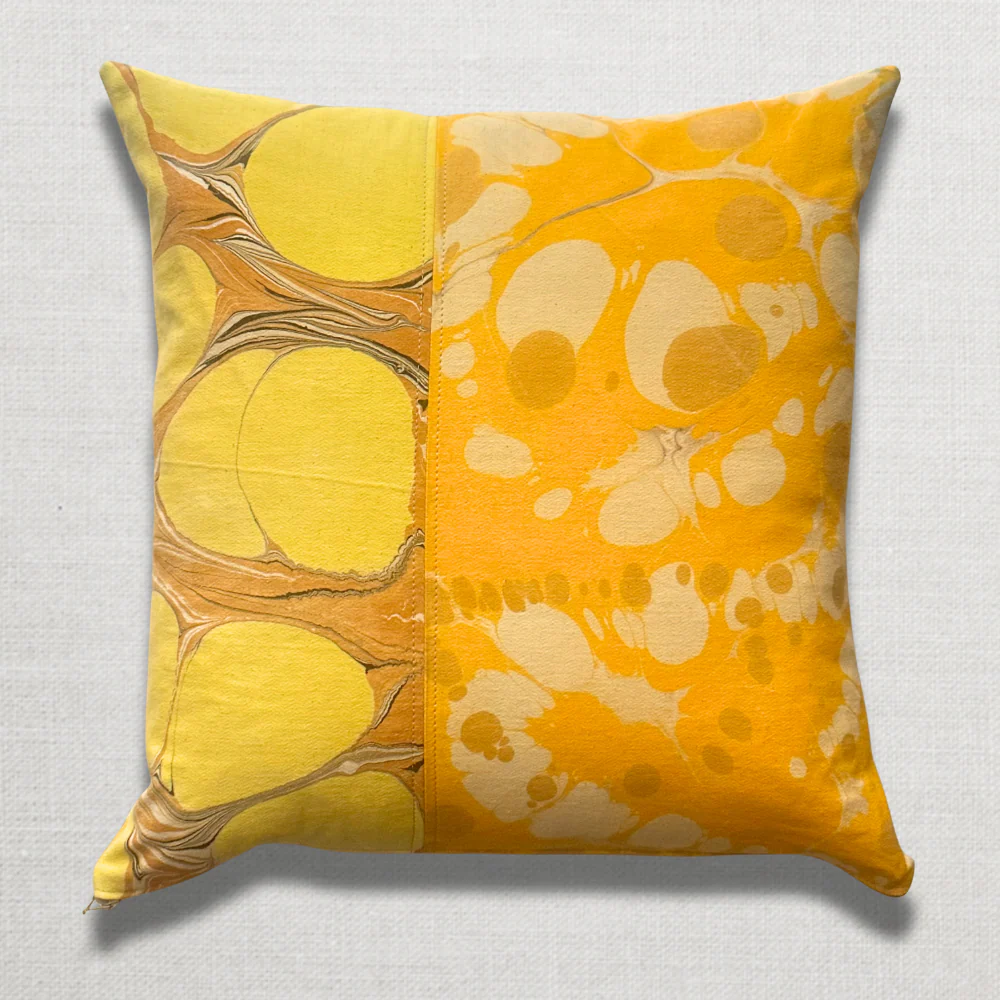 Hand Marbled One-of-a-Kind Pillow (SW727) - Image 2