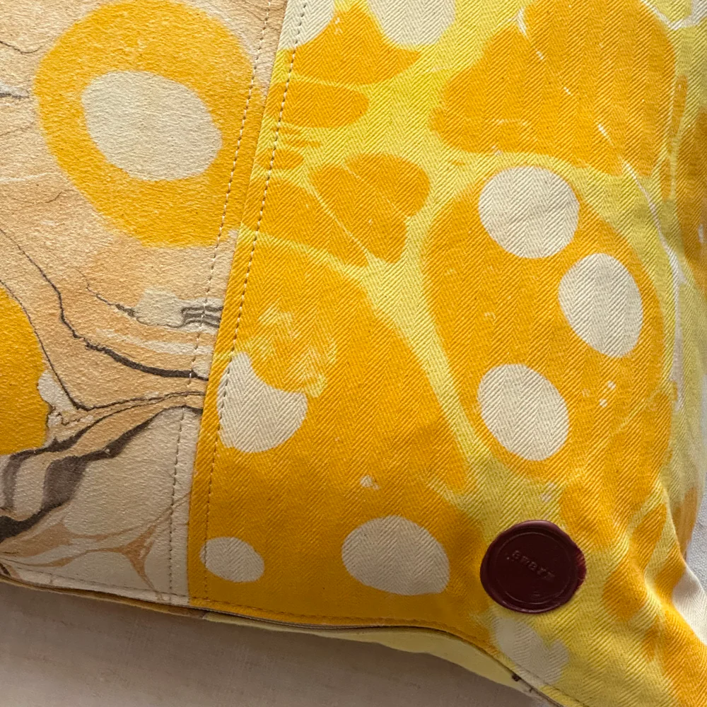 Hand Marbled One-of-a-Kind Pillow (SW727) - Image 3