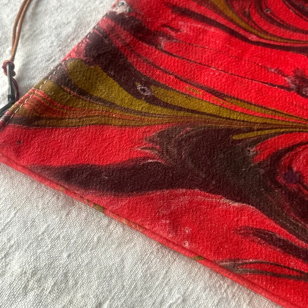 Hand Marbled One-of-a-Kind Zipper Pouch (#P01) - Image 2