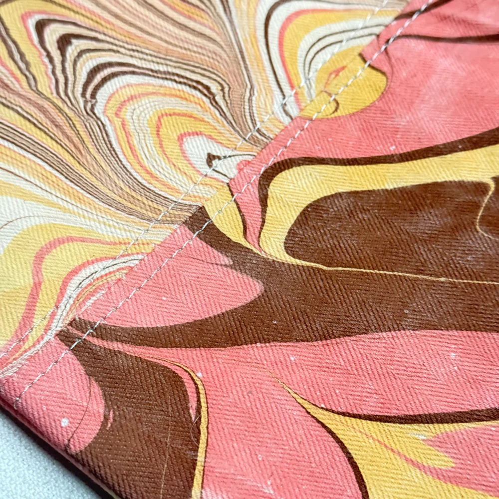 Hand Marbled One-of-a-Kind Zipper Pouch (#P03) - Image 4