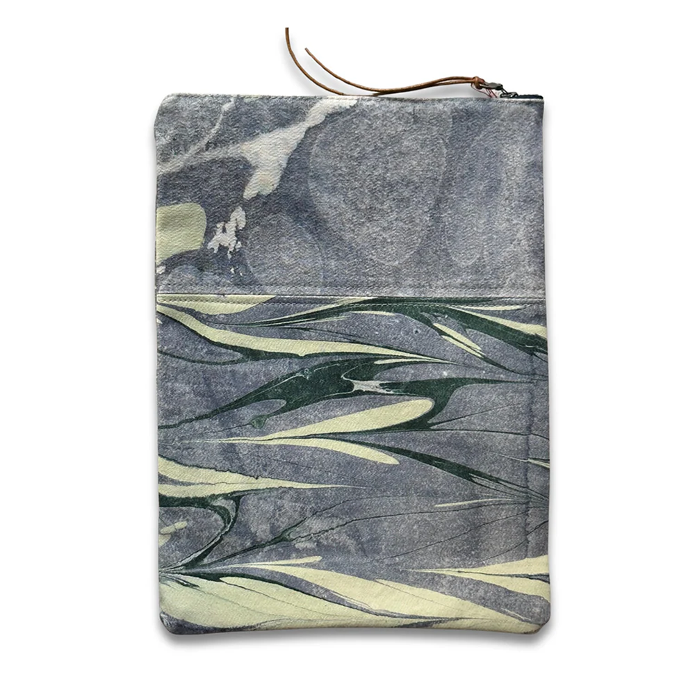 Hand Marbled One-of-a-Kind Zipper Pouch (#P04)
