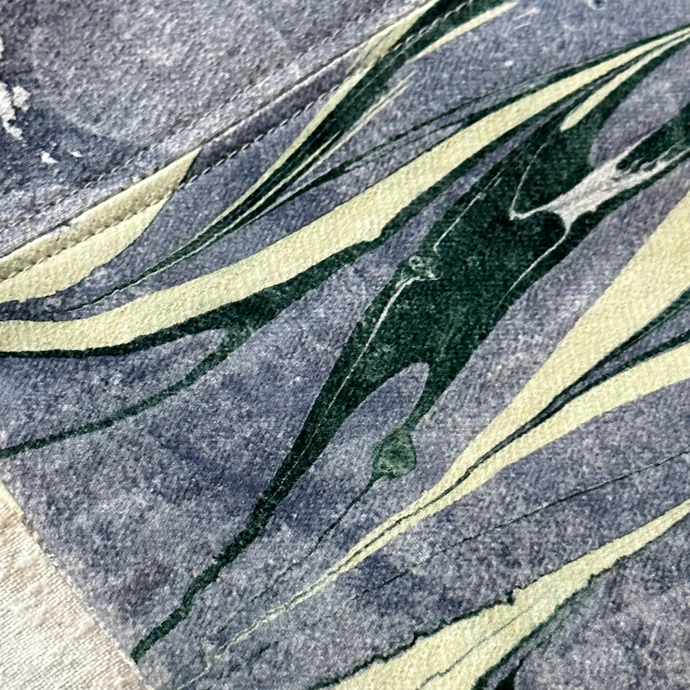 Hand Marbled One-of-a-Kind Zipper Pouch (#P04) - Image 3