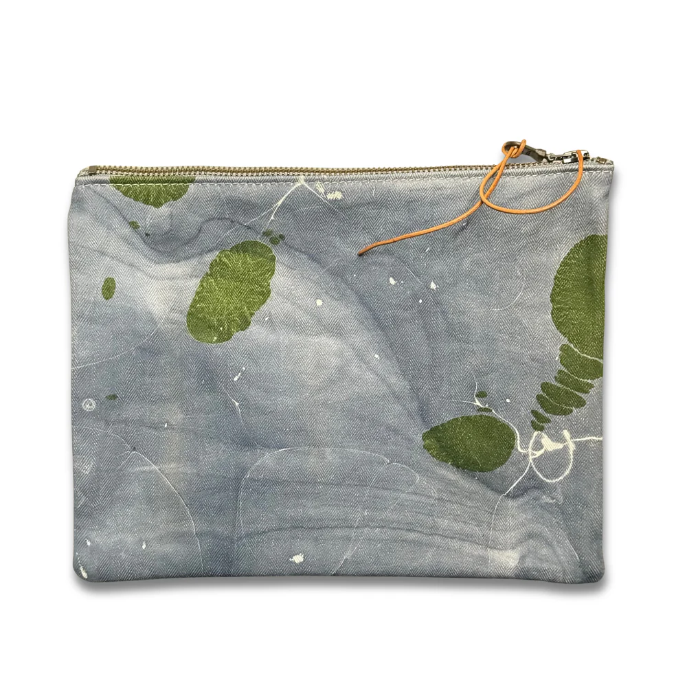 Hand Marbled One-of-a-Kind Zipper Pouch (#P16) - Image 2