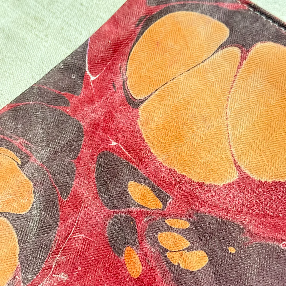 Hand Marbled One-of-a-Kind Zipper Pouch (#P18) - Image 3
