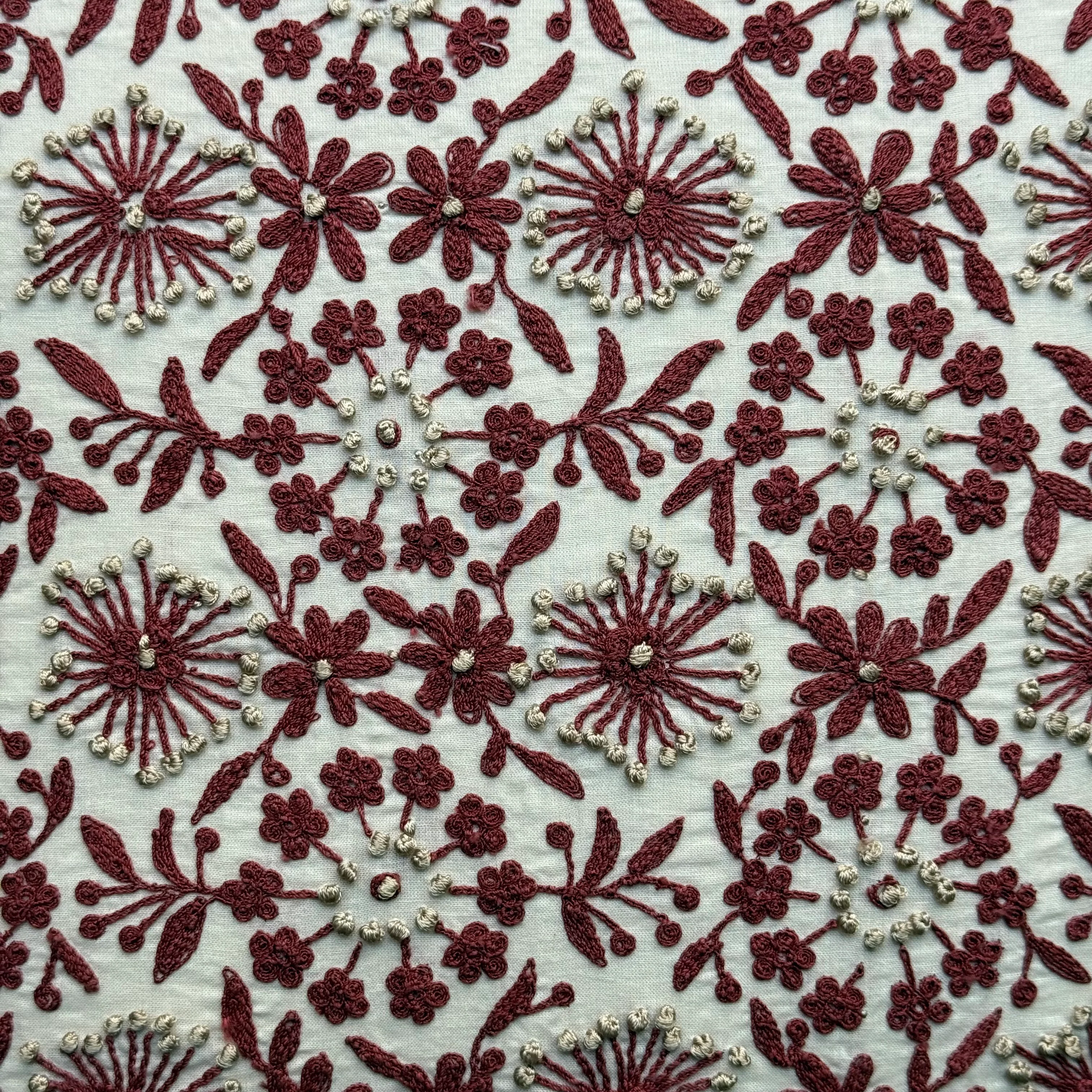 Hazel III Embroidered Cotton Voile Cushion - Image 3