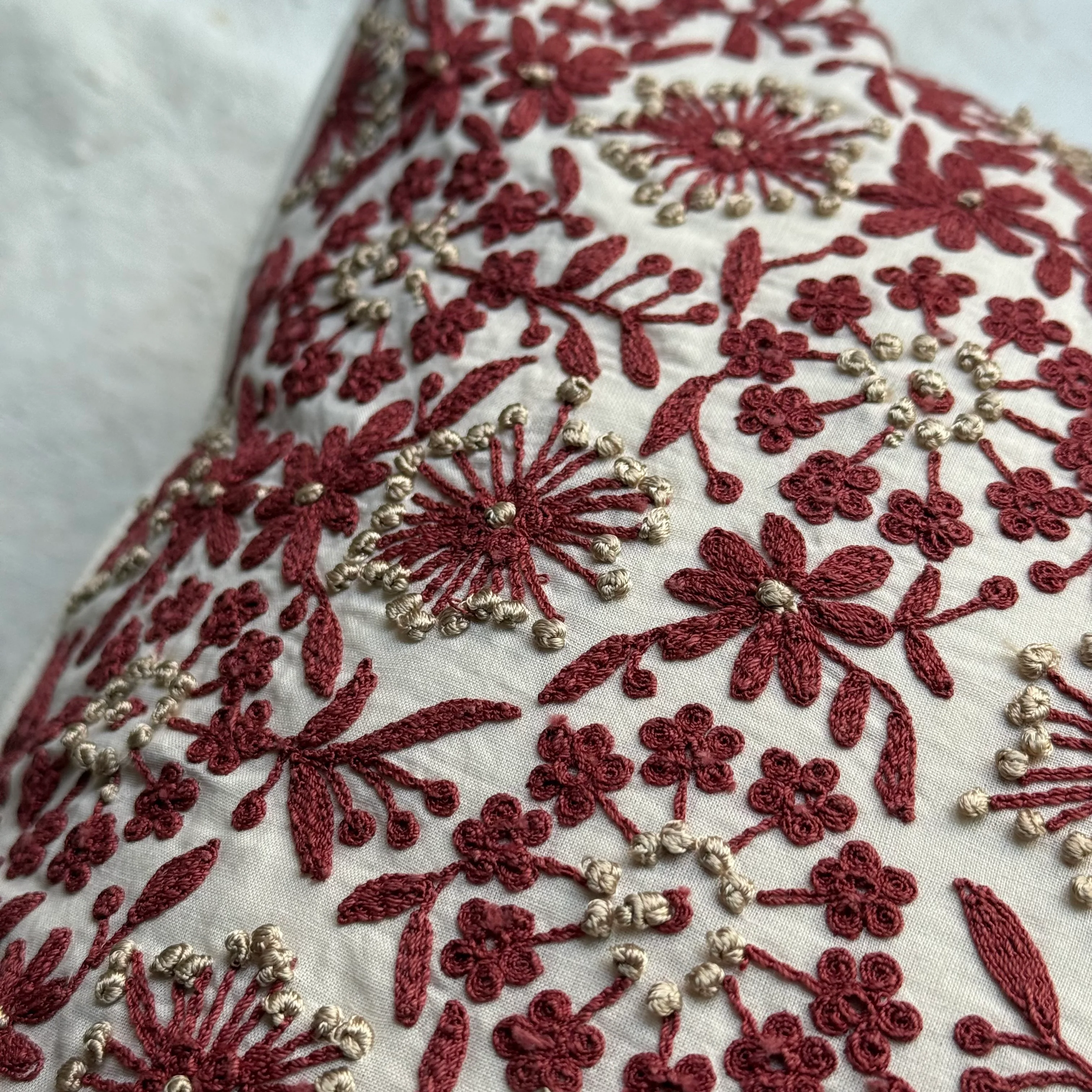 Hazel III Embroidered Cotton Voile Cushion - Image 4