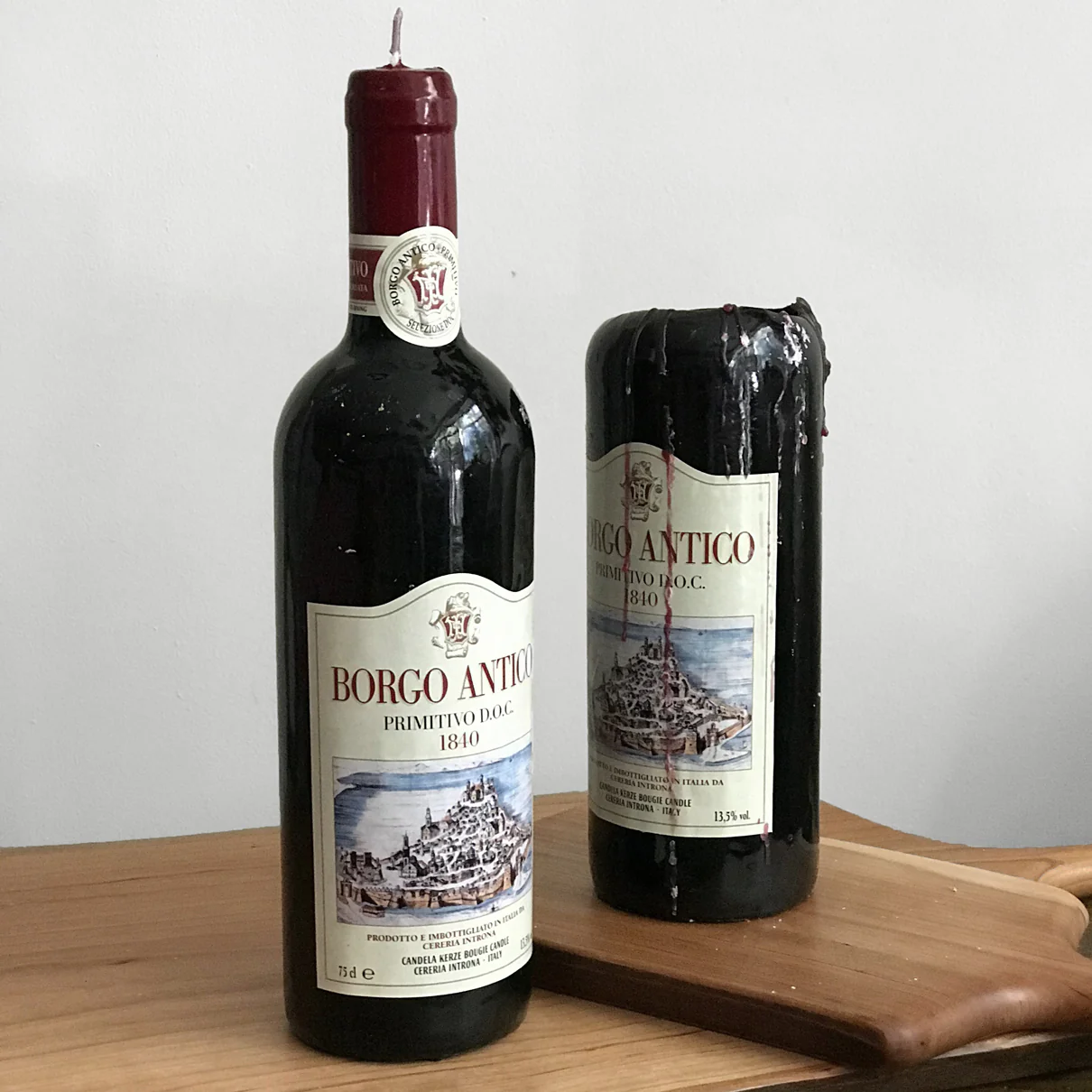 Vino Primitivo Rosso Red Wine Bottle Candle
