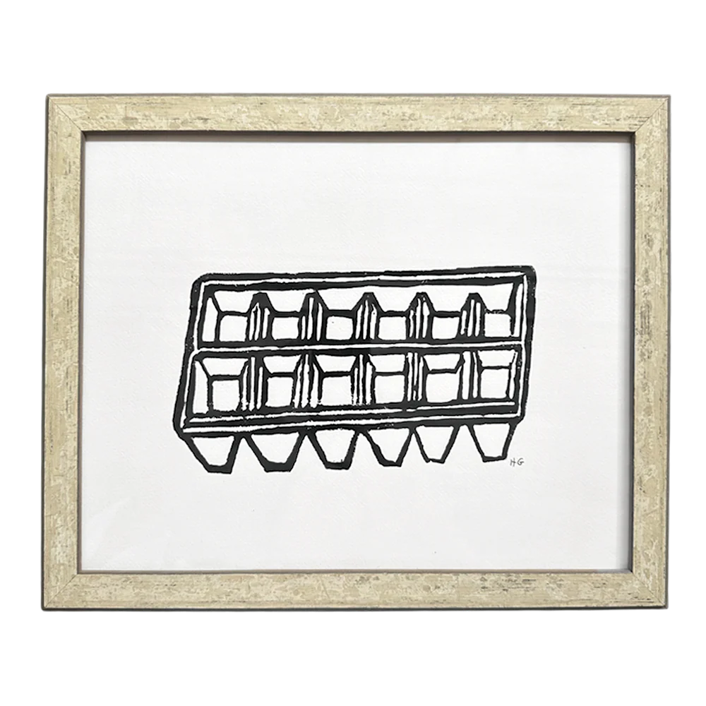 "Ice Tray" in an Hand Painted Custom Frame