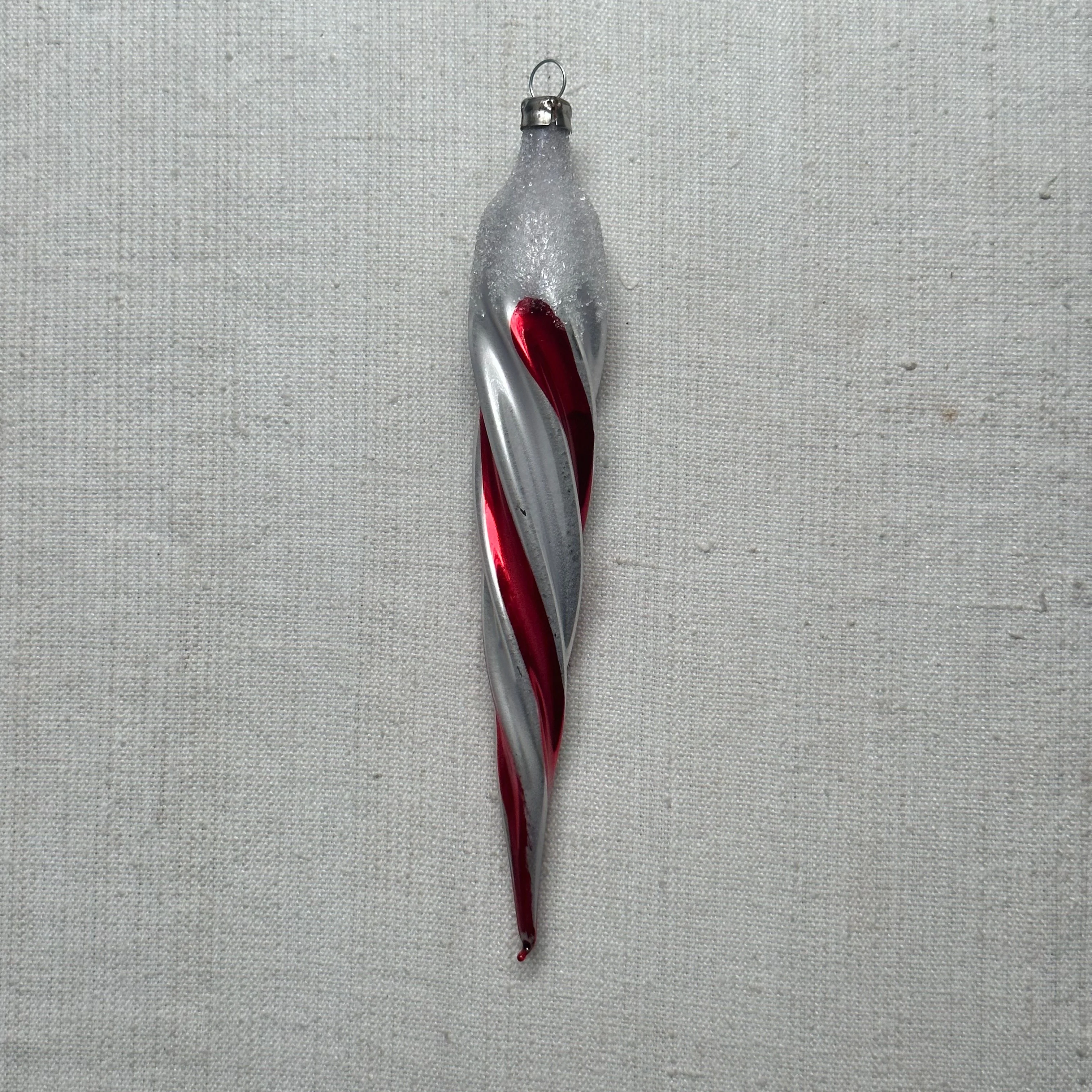 Nostalgic Red Icicle Ornament