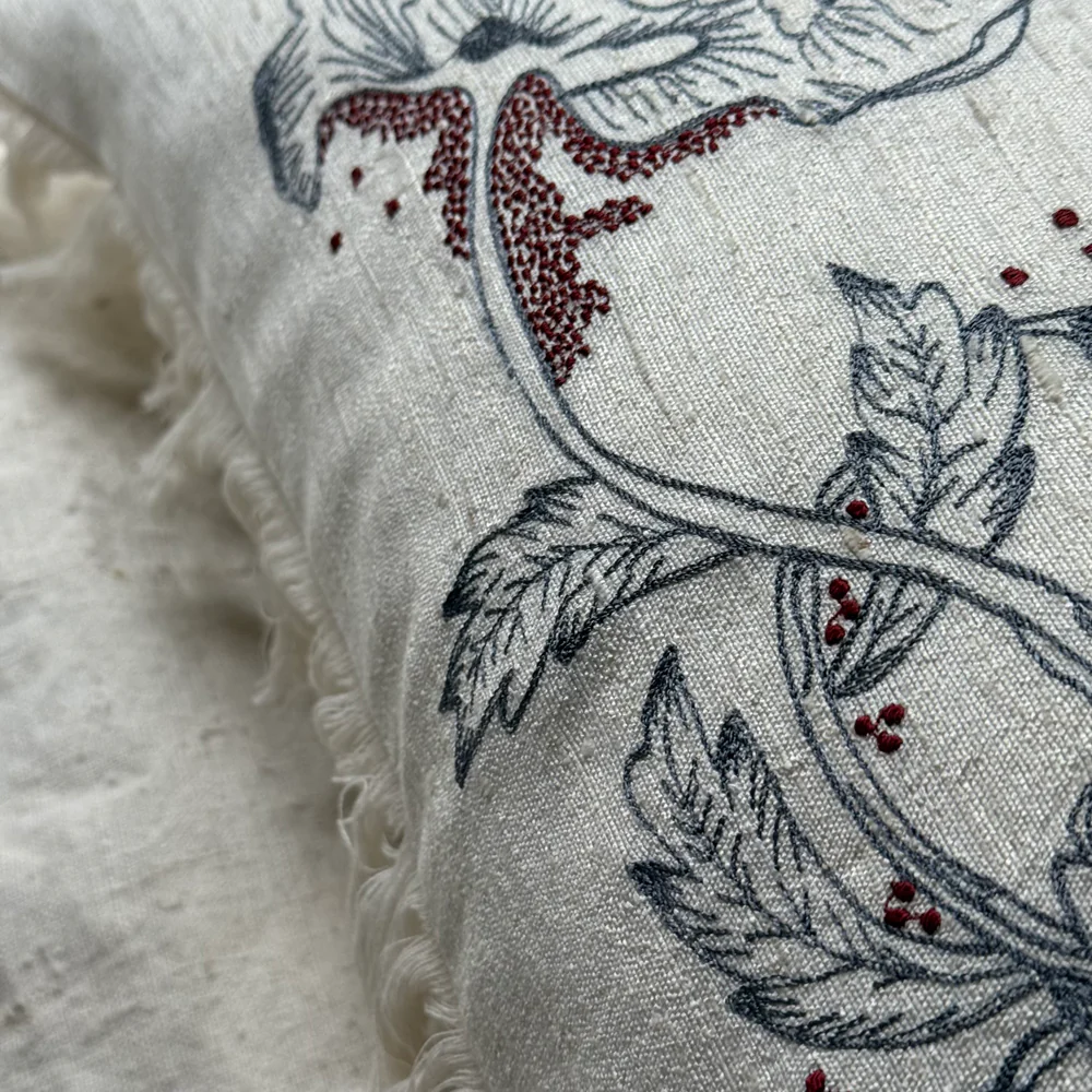 Illusion Fringe Tassia Cushion in Ivory - Image 3