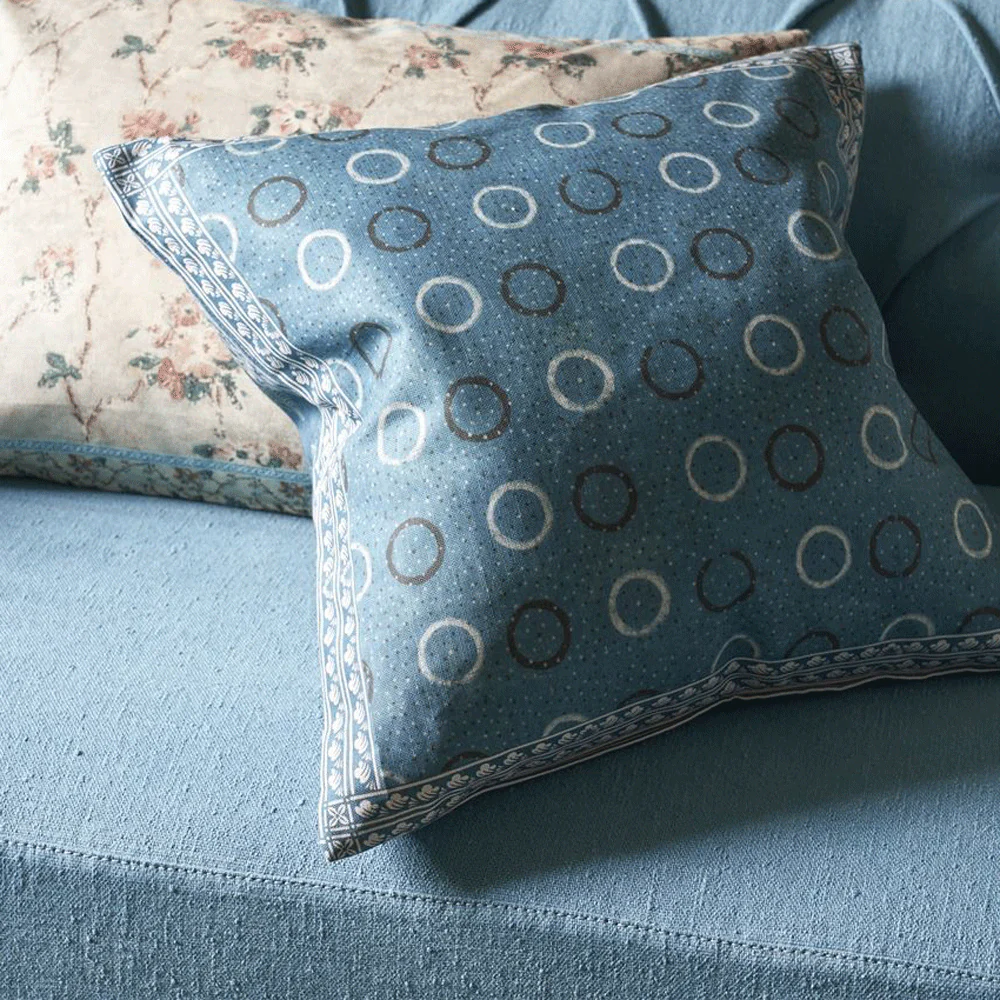 Indigo Circles Indigo Cushion - Image 3