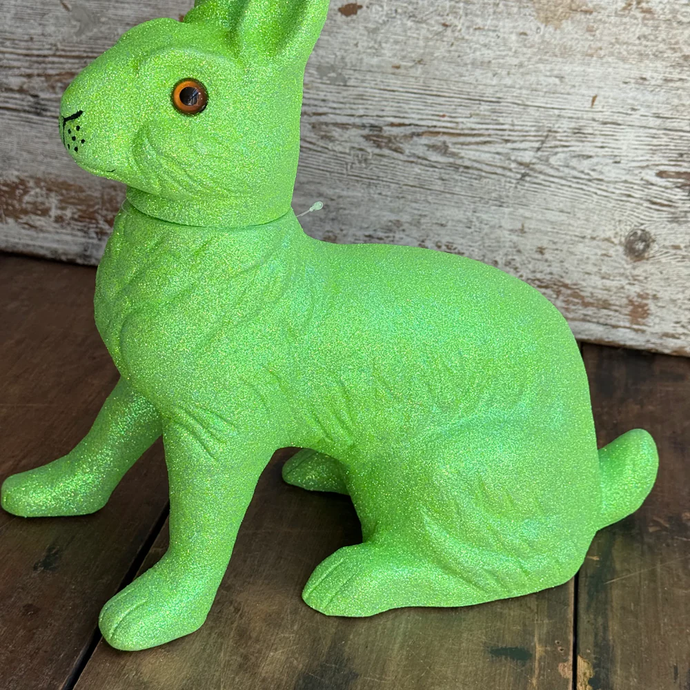 Ino Schaller Extra-Large Glitter Bunny Candy Container in Green - Image 3