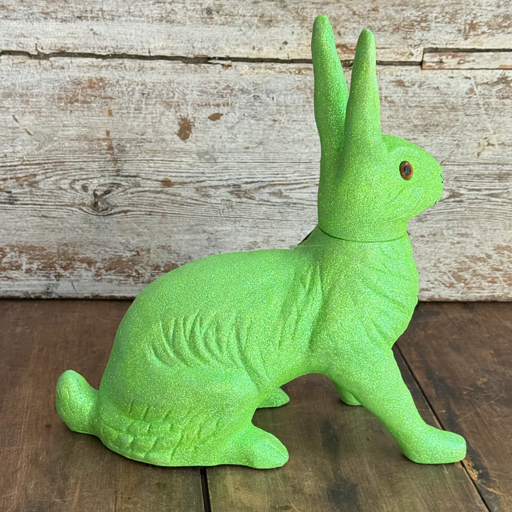 Ino Schaller Extra-Large Glitter Bunny Candy Container in Green - Image 4