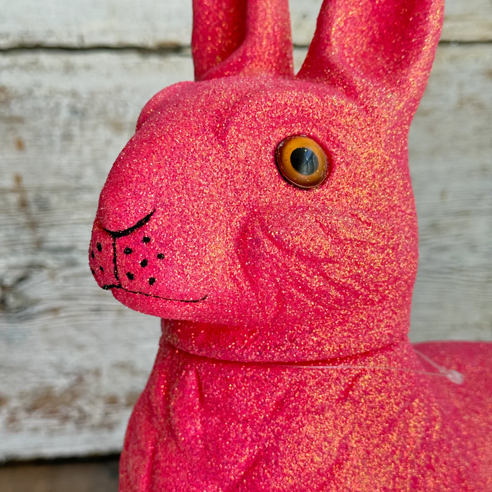 Ino Schaller Extra-Large Glitter Bunny Candy Container in Hot Pink - Image 2