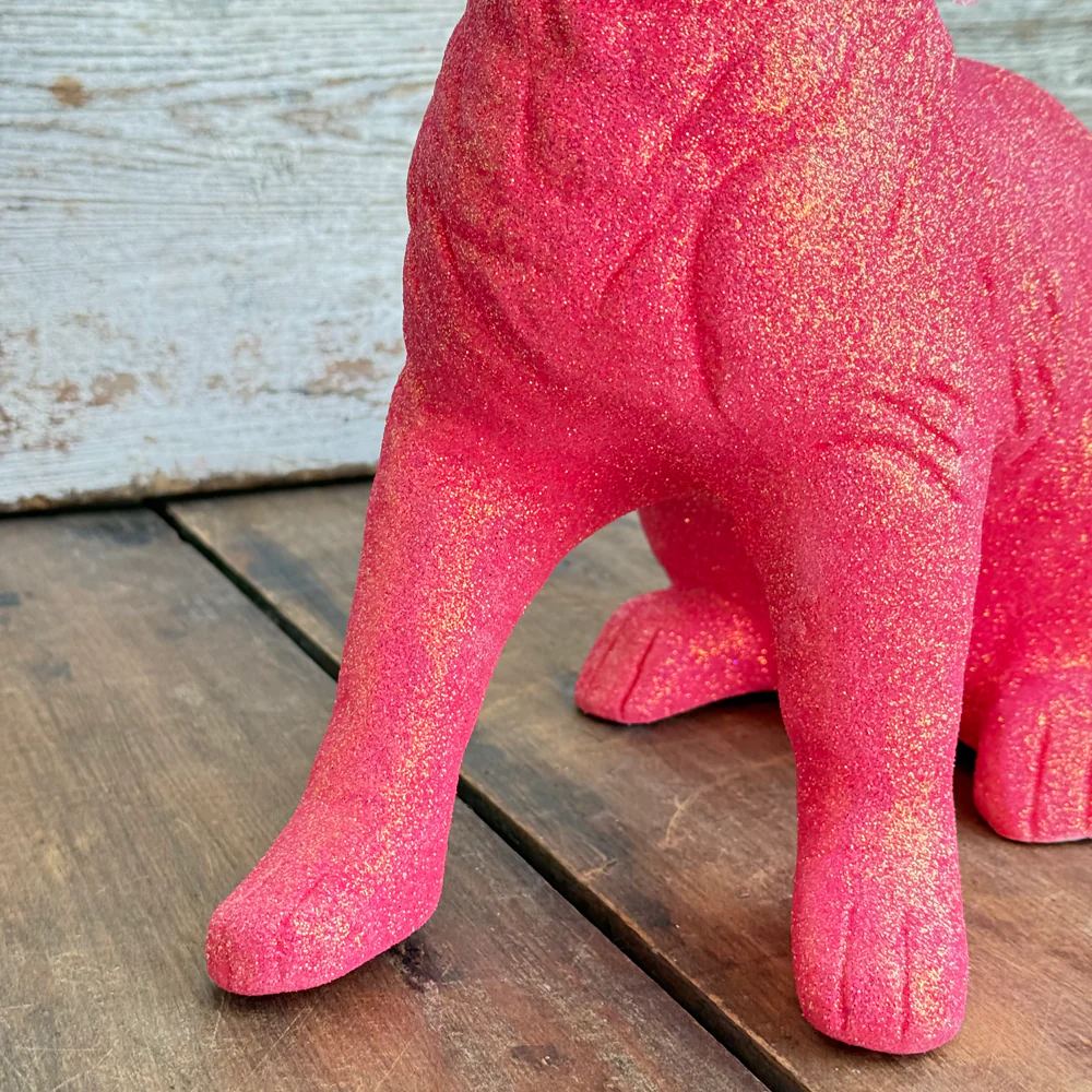 Ino Schaller Extra-Large Glitter Bunny Candy Container in Hot Pink - Image 3