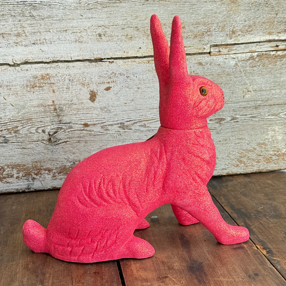 Ino Schaller Extra-Large Glitter Bunny Candy Container in Hot Pink - Image 4