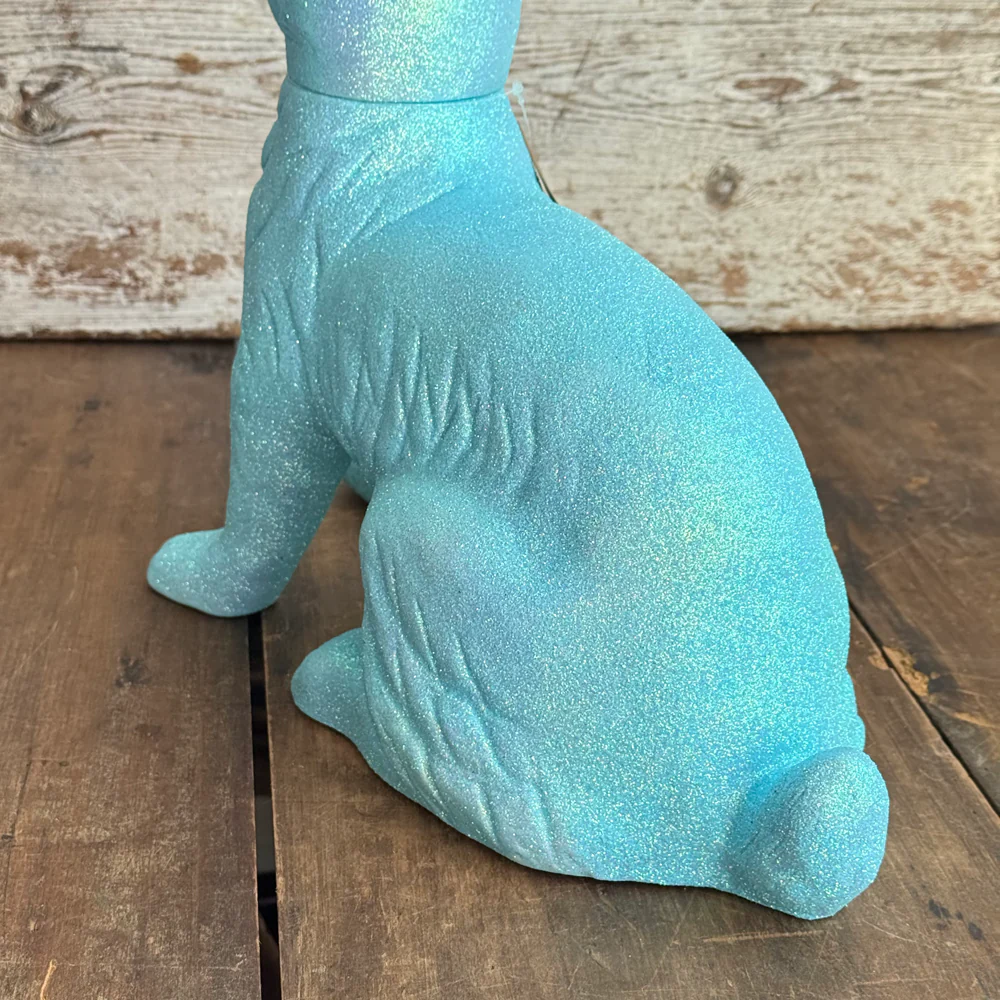 Ino Schaller Extra-Large Glitter Bunny Candy Container in Light Blue - Image 3