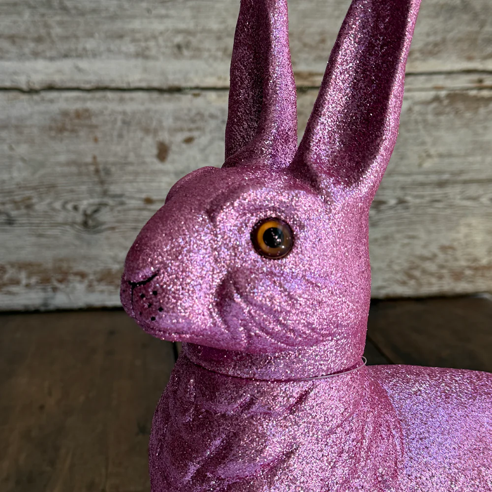 Ino Schaller Extra-Large Glitter Bunny Candy Container in Lilac - Image 2