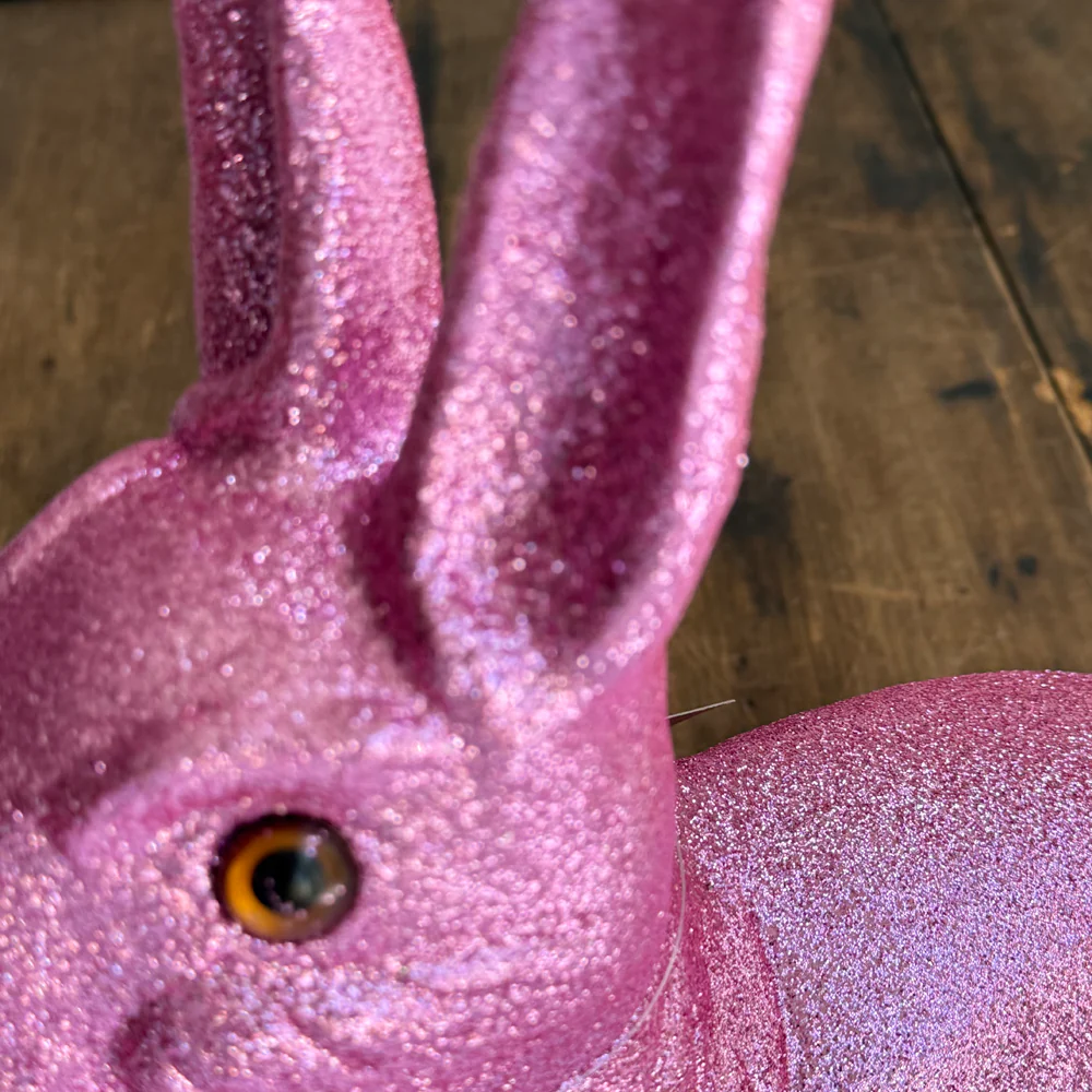 Ino Schaller Extra-Large Glitter Bunny Candy Container in Lilac - Image 3