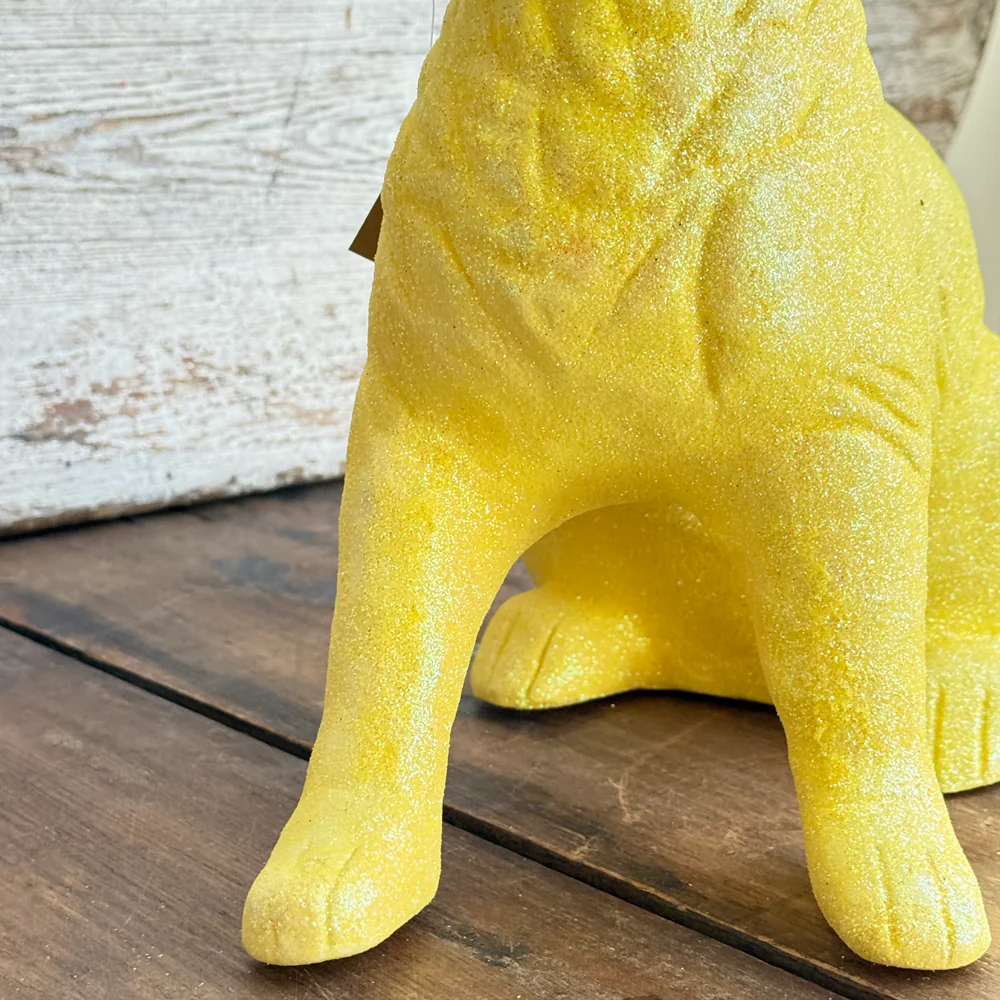 Ino Schaller Extra-Large Glitter Bunny Candy Container in Yellow - Image 3