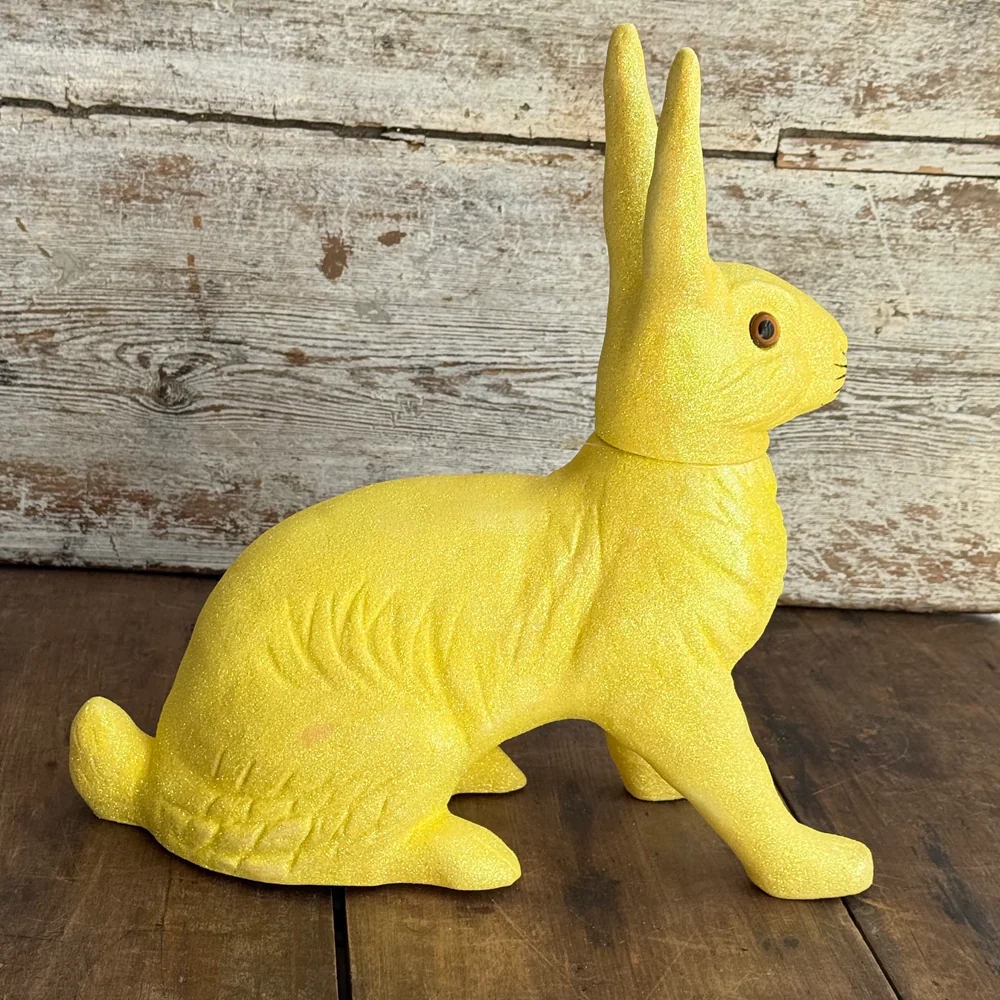 Ino Schaller Extra-Large Glitter Bunny Candy Container in Yellow - Image 4