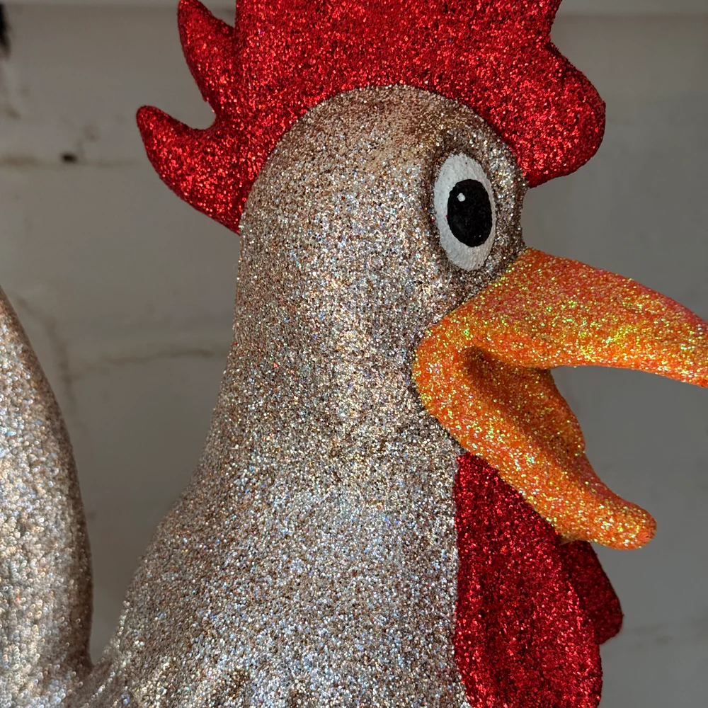 Ino Schaller Extra-Large Glitter Rooster - Image 2