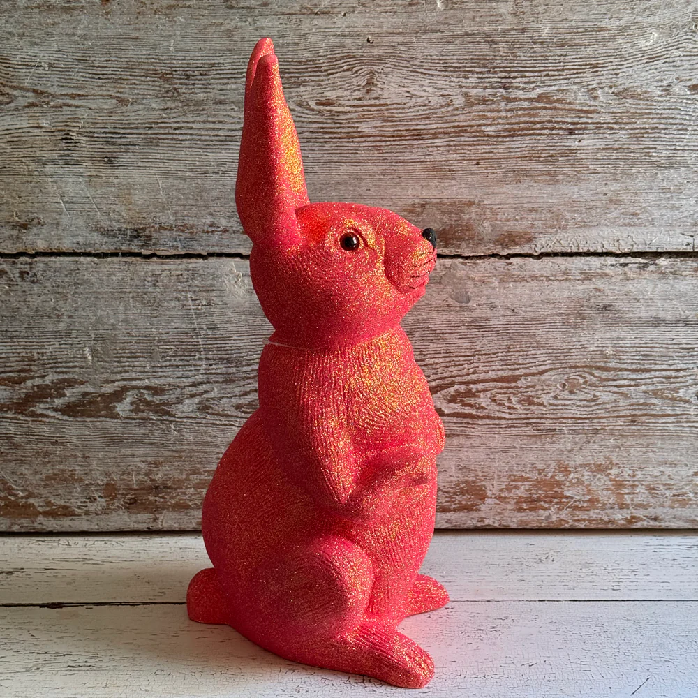 Ino Schaller Extra-Large Standing Glitter Bunny in Pink - Image 2
