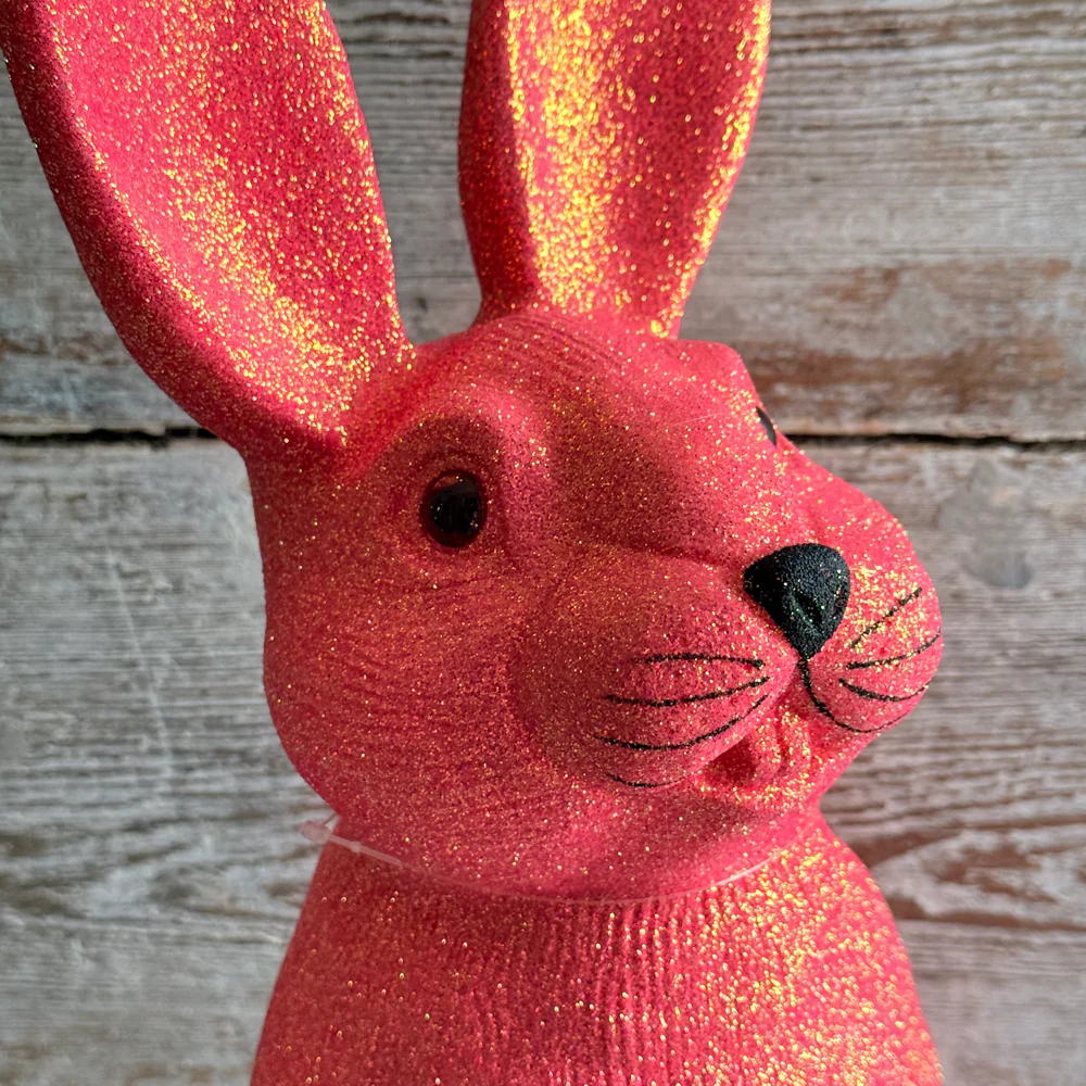 Ino Schaller Extra-Large Standing Glitter Bunny in Pink - Image 3