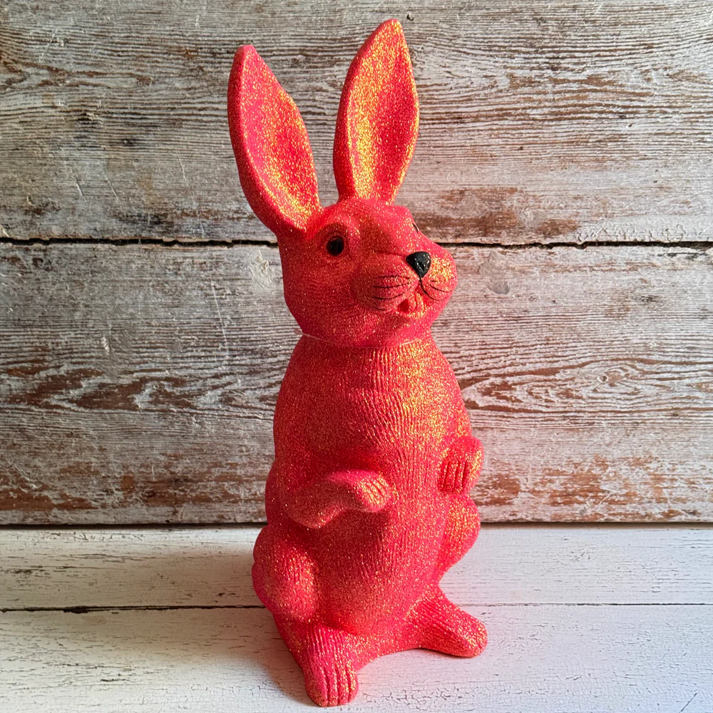 Ino Schaller Extra-Large Standing Glitter Bunny in Pink - Image 4