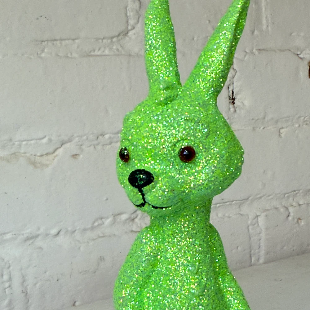 Ino Schaller Glitter Bunny in Green - Image 3