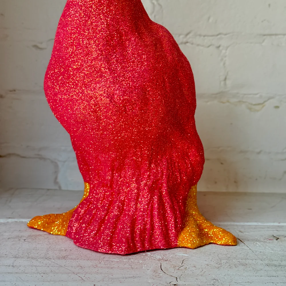 Ino Schaller Large Glitter Duck in Hot Pink - Image 3