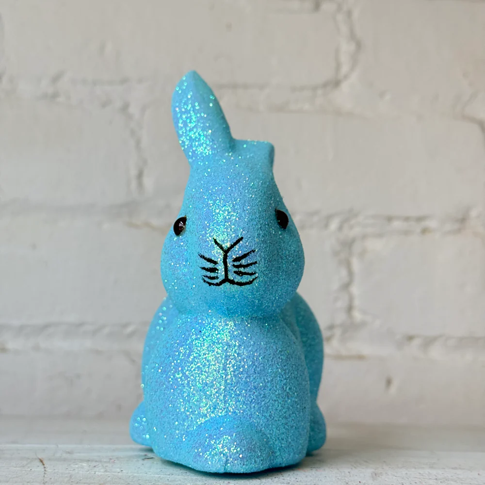 Ino Schaller Lying Glitter Bunny in Light Blue - Image 2