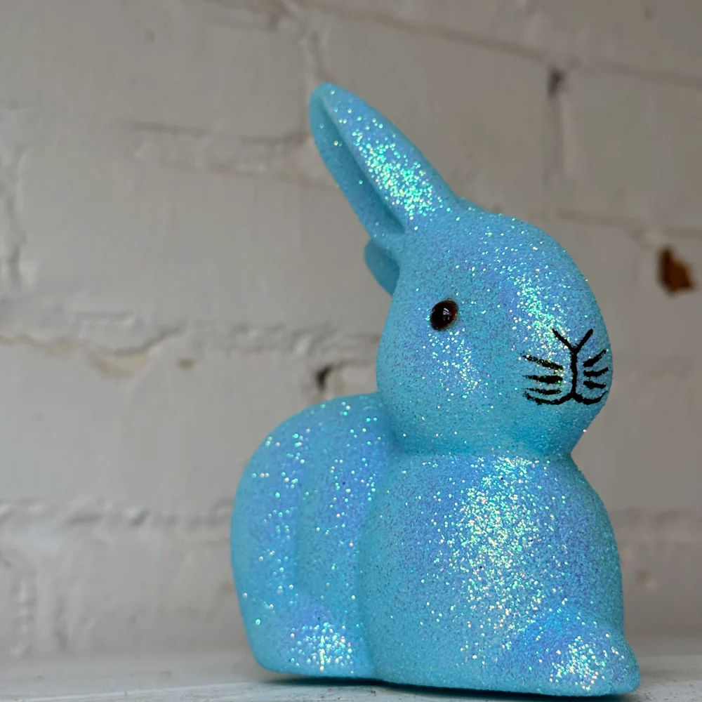 Ino Schaller Lying Glitter Bunny in Light Blue - Image 3
