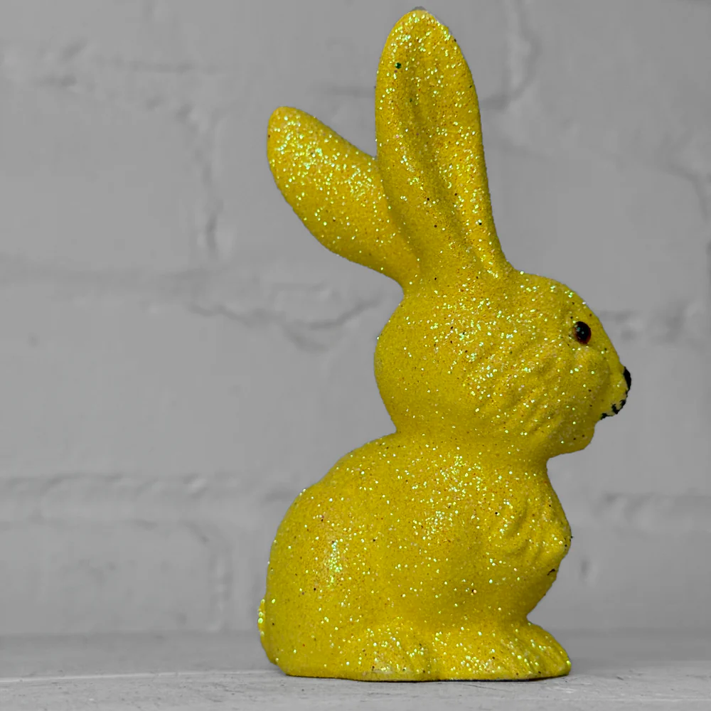 Ino Schaller Small Glitter Bunny in Yellow - Image 4