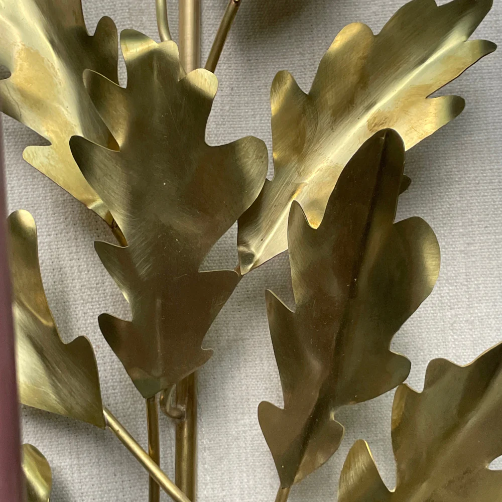Jess Wheeler Oak Leaf Double Candle Sconce - Image 2