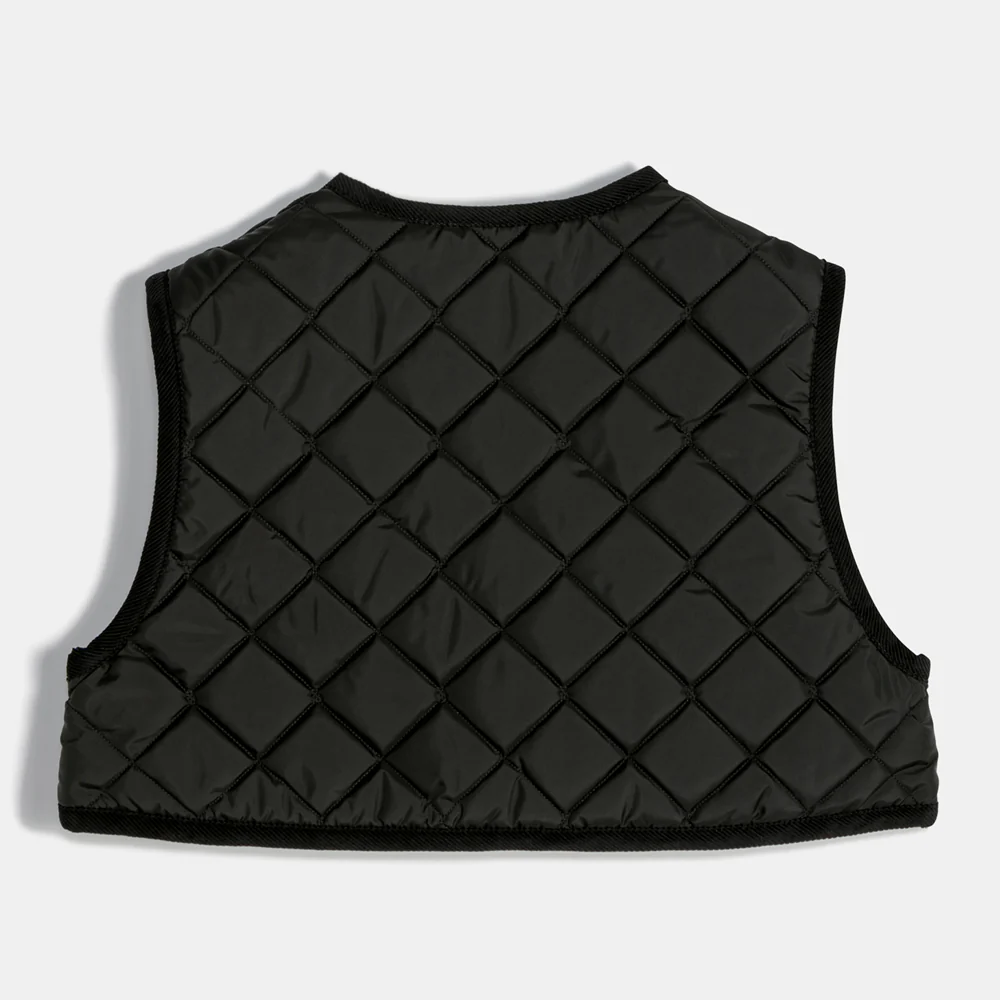 John Derian Apple Tie -Up Gilet Women's Vest in Black - Image 2