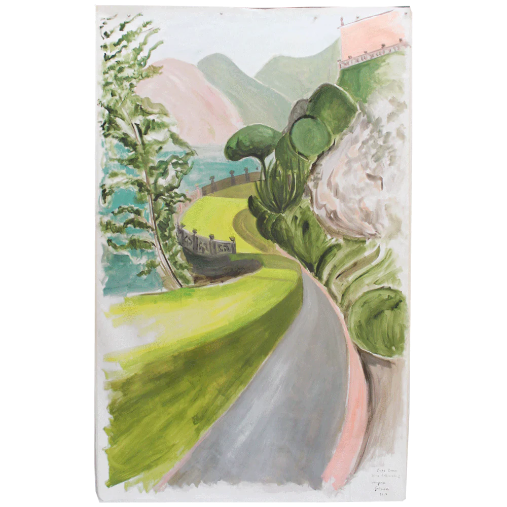"Lake Como Villa Babianello I" Painted Backdrop by Virginia Johnson