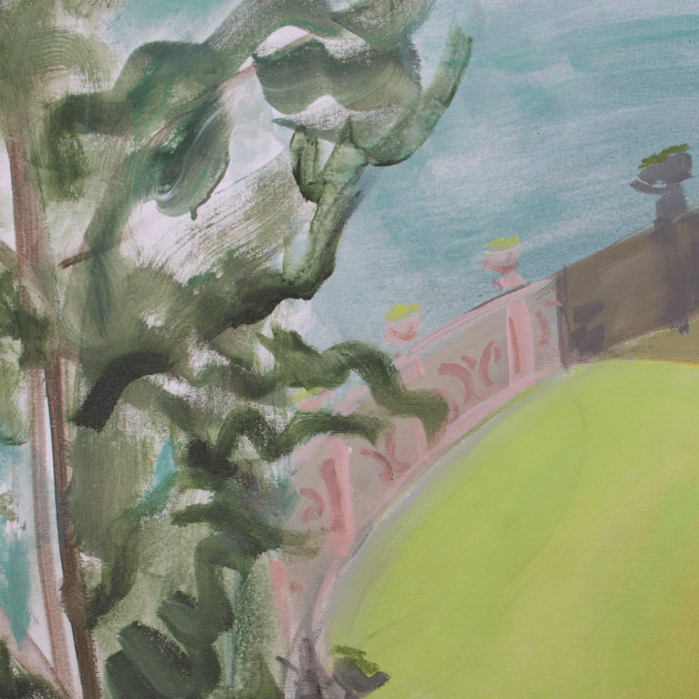 "Lake Como Villa Babianello I" Painted Backdrop by Virginia Johnson - Image 5